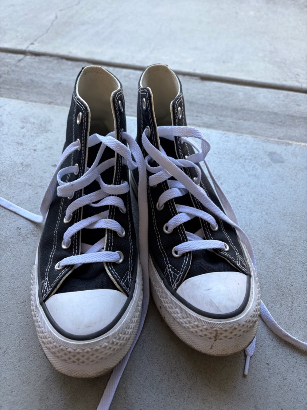Converse Kids Black High-Top Sneakers with White Soles - Picture 3 of 7